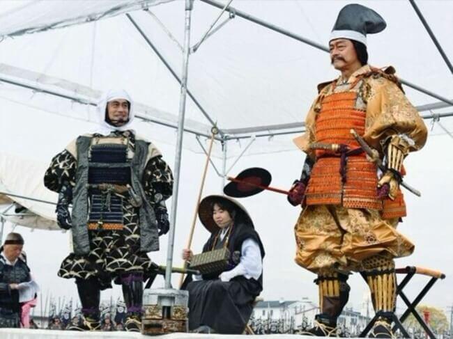 笛吹で川中島合戦戦国絵巻