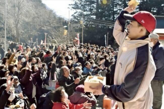 無病息災願い 元気に豆まき