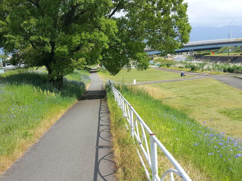 山梨の荒川サイクリングコース