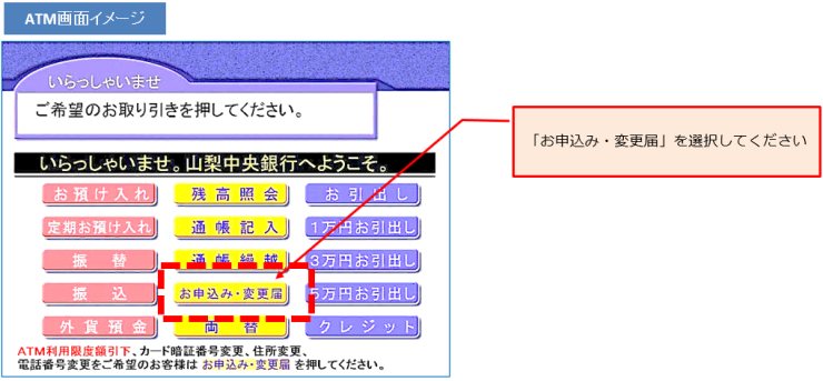 ATM画面イメージ